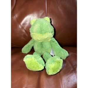Aurora World‎ Green Frog Plush Stuffed Animal Soft Shaggy Weighted 2021 8 Inch